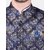 PrintCultr Men Silk Blend Blue Kurta Pyjama Ethnic Jacket Set