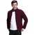 Fashlook Bomber Solid Full Sleeve Maroon Jacket for Mens