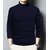 Fashlook Mens Dark Blue Solid High Neck Full Sleeve Sweatshirt