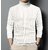 Fashlook Mens White Solid High Neck Full Sleeve Sweatshirt