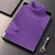 Fashlook Mens Purple Solid High Neck Full Sleeve Sweatshirt
