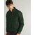 Fashlook Bomber Solid Full Sleeve Dark Green Jacket for Mens