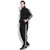 Men's Black Polyester Lycra Track suit