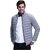 Fashlook Bomber Solid Full Sleeve Grey Jacket for Mens