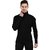 Fashlook Mens Black Solid High Neck Full Sleeve Sweatshirt