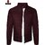 Fashlook Quilted Solid Full Sleeve Maroon Jacket for Mens