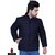 Fashlook Bomber Solid Full Sleeve Blue Jacket for Mens