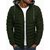 Fashlook Puffer Solid Full Sleeve Dark Green Jacket for Mens