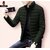 Fashlook Bomber Solid Full Sleeve Green Jacket for Mens