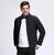 Fashlook Bomber Solid Full Sleeve Black Jacket for Mens