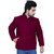 Fashlook Bomber Solid Full Sleeve Maroon Jacket for Mens