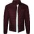 Fashlook Bomber Solid Full Sleeve Maroon Jacket for Mens