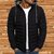 Fashlook Mens Solid Black Full Sleeve Puffer Jacket For Outerwear