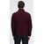 Fashlook Fluffy Solid Full Sleeve Maroon Jacket for Mens
