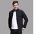 Fashlook Fluffy Solid Full Sleeve Black Jacket for Mens