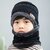 Fashlook Woolen Black Casual Winter Cap