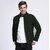 Fashlook Fluffy Solid Full Sleeve Green Jacket for Mens