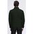 Fashlook Fluffy Solid Full Sleeve Green Jacket for Mens