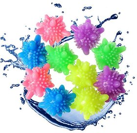 Set of 12 Reusable Tangle-Free Eco-Friendly Washing Silicon Balls,Decontamination Anti-Winding Washing Balls, Laundry Washers,Magic washing Round Shape Jells,Cloth Softeners