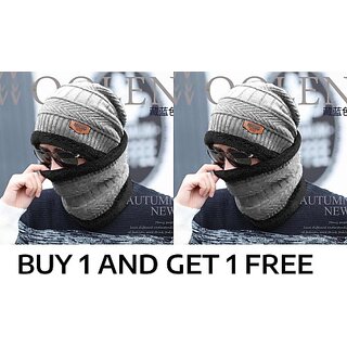 (Pack of 2) Fashlook Woolen Winter Caps for Men ÃƒÆ’Ã‚Â¢ÃƒÂ¢Ã¢â‚¬Å¡Ã‚Â¬ÃƒÂ¢Ã¢â€šÂ¬Ã…â€œ Beige, Casual