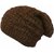 Fashlook Woolen Brown Casual Winter Cap