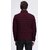 Fashlook Fluffy Solid Full Sleeve Maroon Jacket for Mens