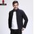 Fashlook Fluffy Solid Full Sleeve Black Jacket for Mens
