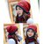 Fashlook Woolen Maroon Casual Winter Cap