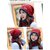 Fashlook Woolen Red Casual Winter Cap (Pack of 2)
