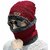 Fashlook Satin Wool Maroon Casual Winter Cap