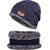 Fashlook Woolen Blue Casual Winter Cap (Pack of 2)