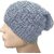 Fashlook Woolen Silver Casual Winter Cap