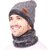Fashlook Woolen Grey Casual Winter Cap