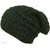 Fashlook Woolen Green Casual Winter Cap