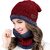 Fashlook Woolen Maroon Casual Winter Cap
