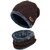 Fashlook Woolen Brown Casual Winter Cap (Pack of 2)