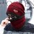 Fashlook Woolen Maroon Casual Winter Cap