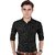 Fashlook Polka Print Curved Collar Regular Fit Cotton Blend Casual Dark Blue///Black Shirt For Mens (Pack of 2)