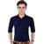 Fashlook Polka Print Curved Collar Regular Fit Cotton Blend Casual Dark Blue///Black Shirt For Mens (Pack of 2)