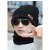 Fashlook Acrylic Wool Black Casual Winter Cap