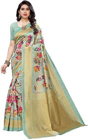 SVB Saree Green Colour Art Silk Printed Saree