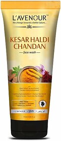 L'avenour Kesar Haldi Chandan Facewash For Lightens Hyperpigmentation, Improves Skin texture, Reduces Dryness  Replenishes Skin Moisture, Unisex Natural Ubtan Face Wash (115 ml)