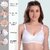 MINHA  Women's Cotton Non-Padded Wirefree White Color B Cup Everyday Bra for Daily Use Combo Set Pack of 3