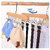 (Pack of 2) Wooden Hanger for Clothes Hanging Hangers for Wardrobe and Cupboard 8 Hook Adjustable Clothes Hanger for Lingerie Belt Scarf Tie Garments and Accessories
