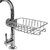 Faucet Storage Racks Adjustable Sink Draining Rack Kitchen Bathroom Soap Holders Shelves, Rustproof Stainless Steel Sink Candy Organizer Towel Holder for Soap, Sponges, Shampoo