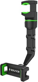 Sounce New Version-Car Phone Holder Mount, Rearview Mirror Phone Holder for Car, 360Rotatable and Retractable Car Phone Holder, Multifunctional Phone Mount for Car, for All Mobile Phones