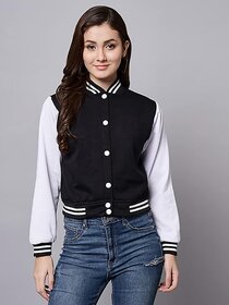 Minha Womens Standard Length Fleece Jacket - Warm & Comfortable (Black)