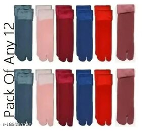 Woolen Socks for Women With Velvet Fur Inside  Themral Warm Fur Socks For Women(Pack of 12)