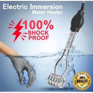 Immersion Rod Water Heater  1500 Watts, Portable Electric Rod, Waterproof & Shock Proof, Stainless Steel
