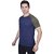 PRINTCULTR Pack of 2 Men Solid Round Neck Cotton Blend Dark Blue, Red T-Shirt